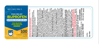600r Rite Aid Ibuprofen 200mg Caplet(brown) Bottle Label 100s